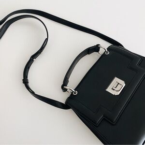 BCBGeneration Black Faux Leather Crossbody Bag Purse